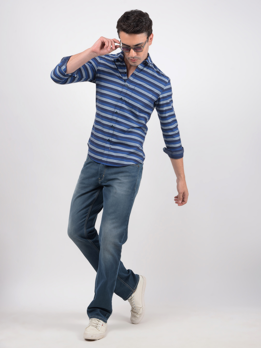 Numero Uno Men Solid Blue Jeans